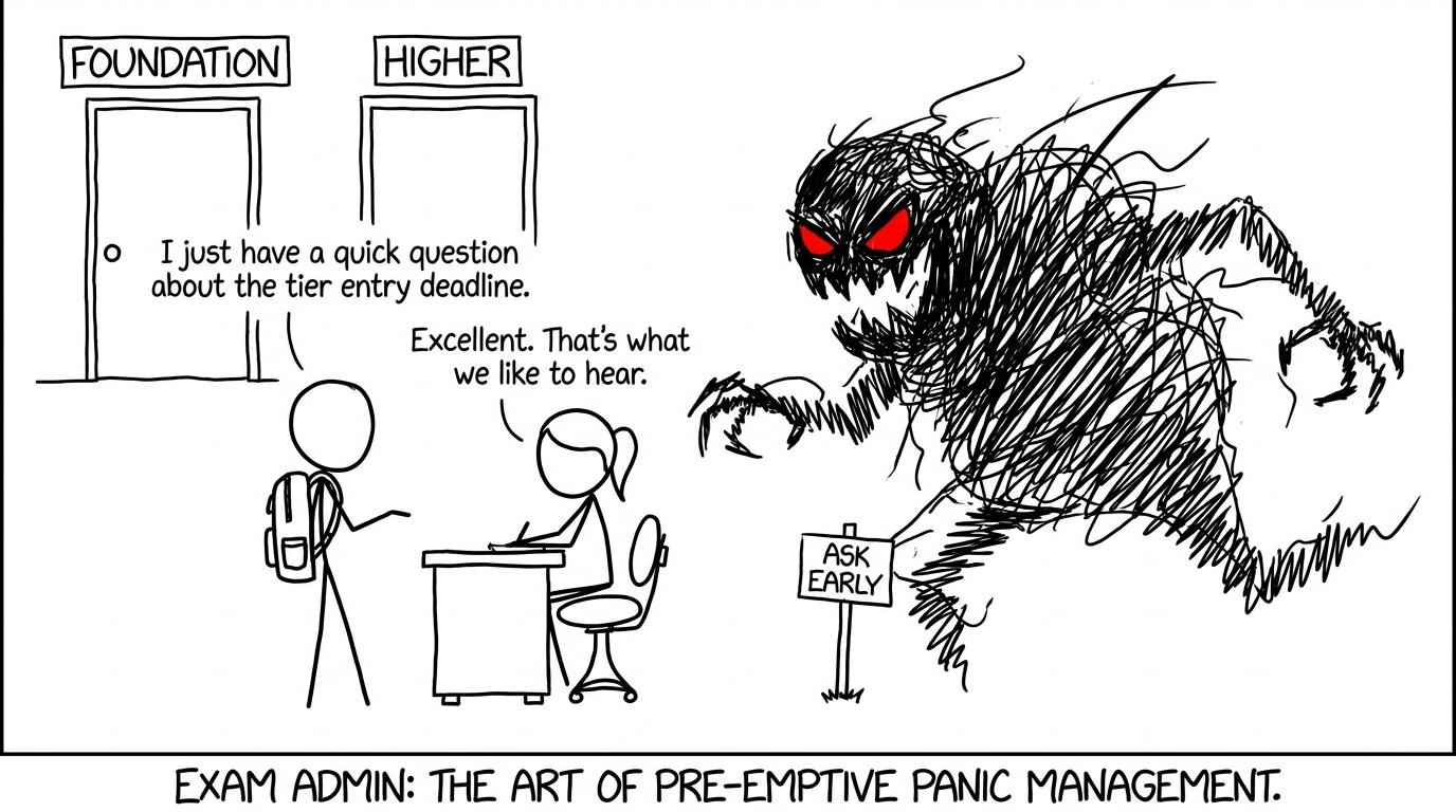 A calm early conversation keeps the panic monster outside the exam room