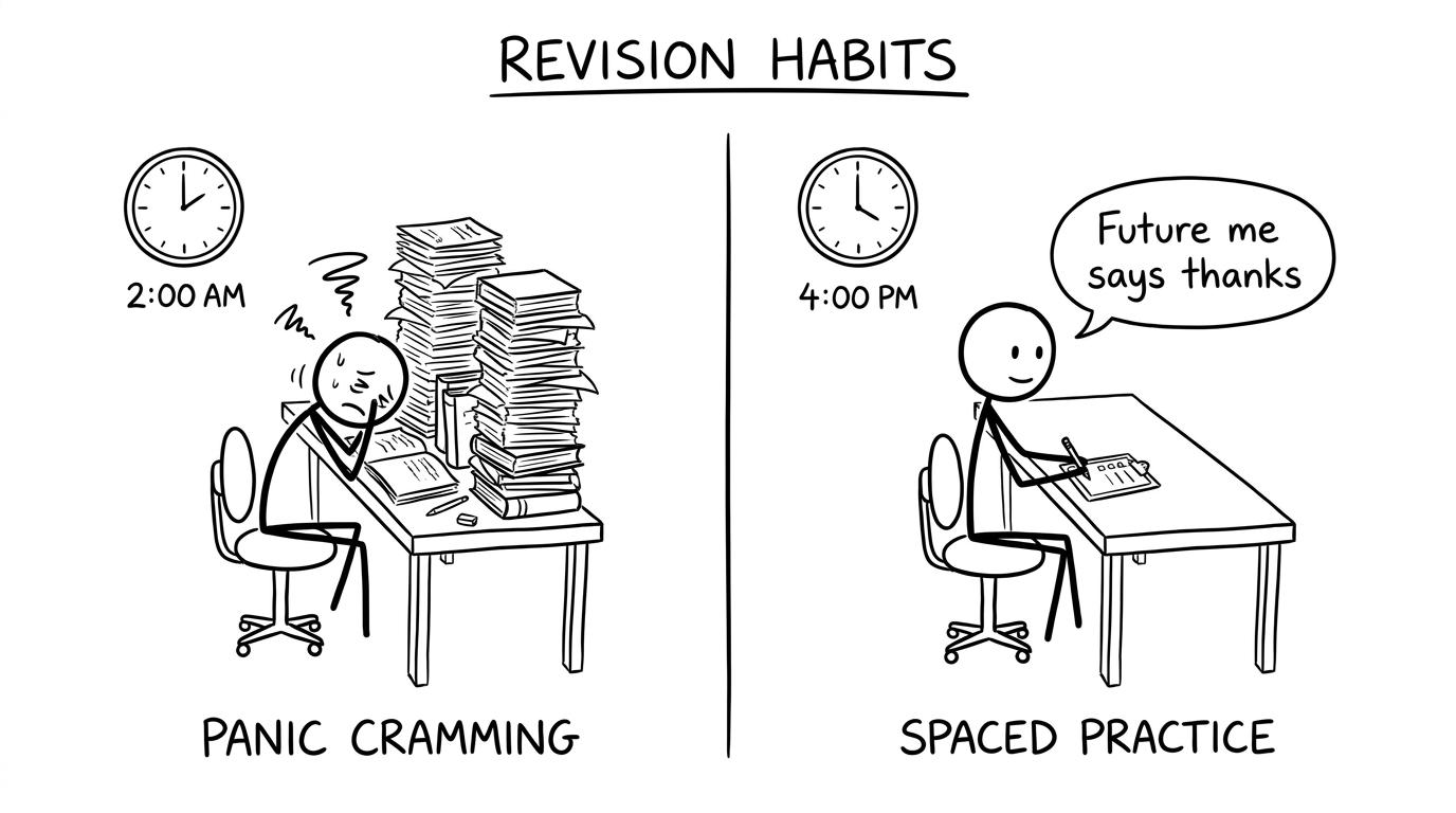 Cramming vs spaced practice