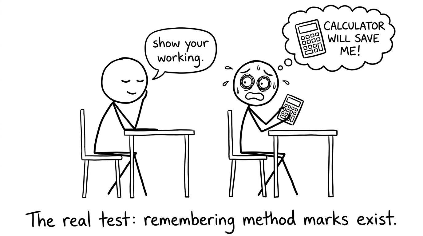 Exam hall: show your working
