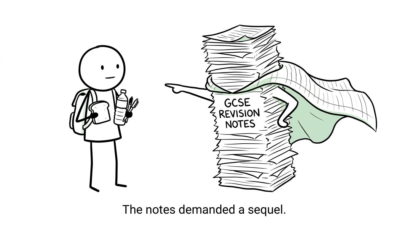 The exam-morning revision notes demand an unnecessary sequel