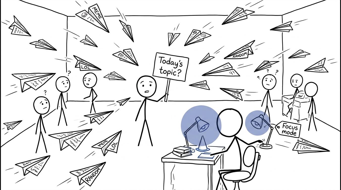 A chaotic class chat becomes focused revision