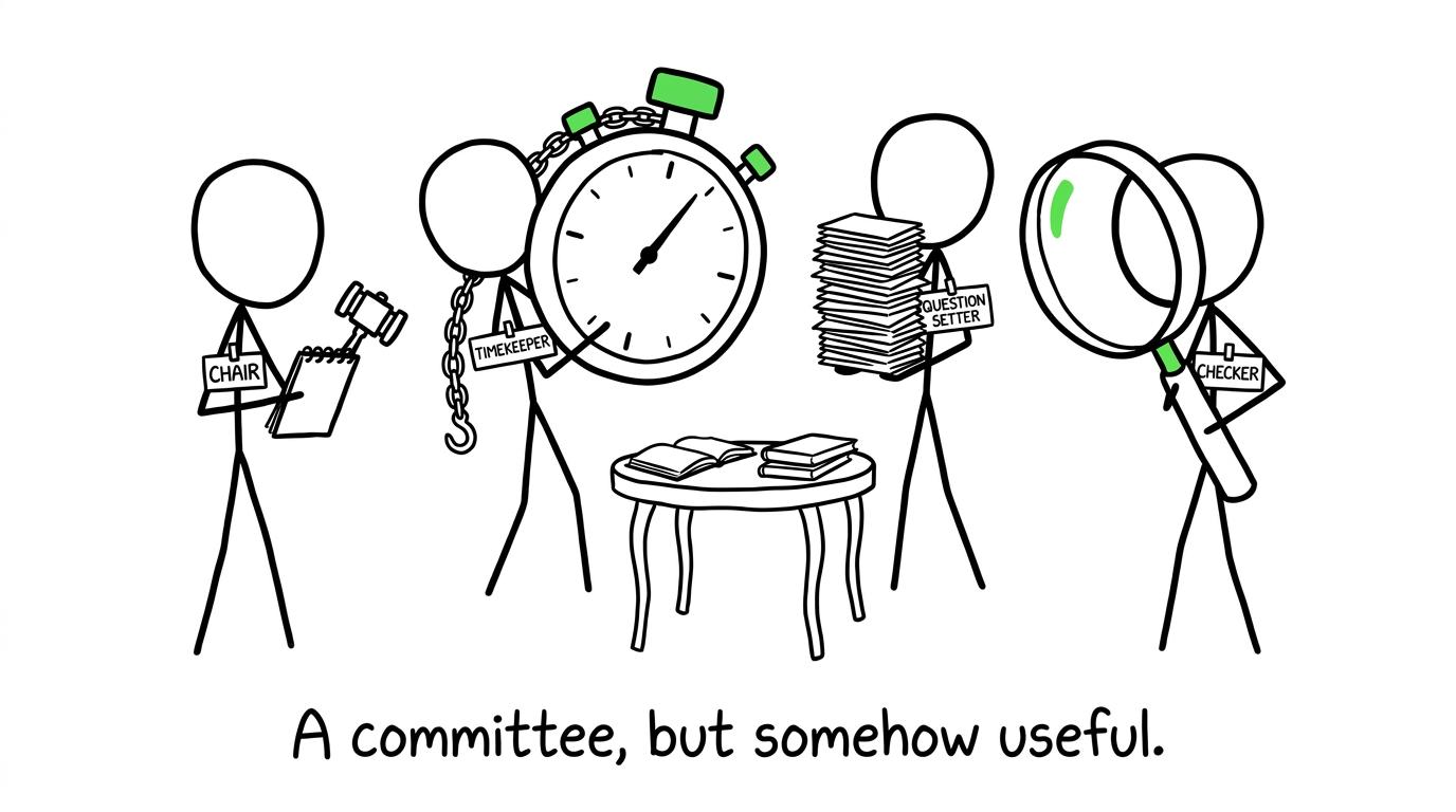 Study group members take deliberately useful roles