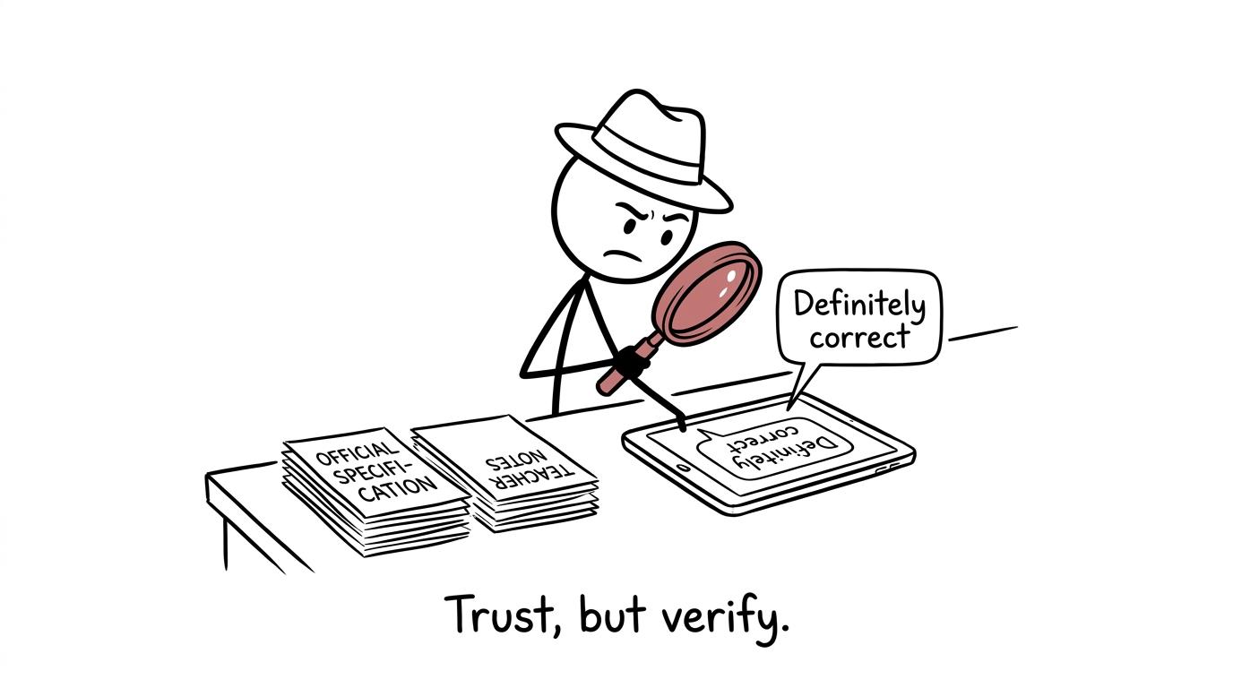 A revision detective checks an online claim against trusted material