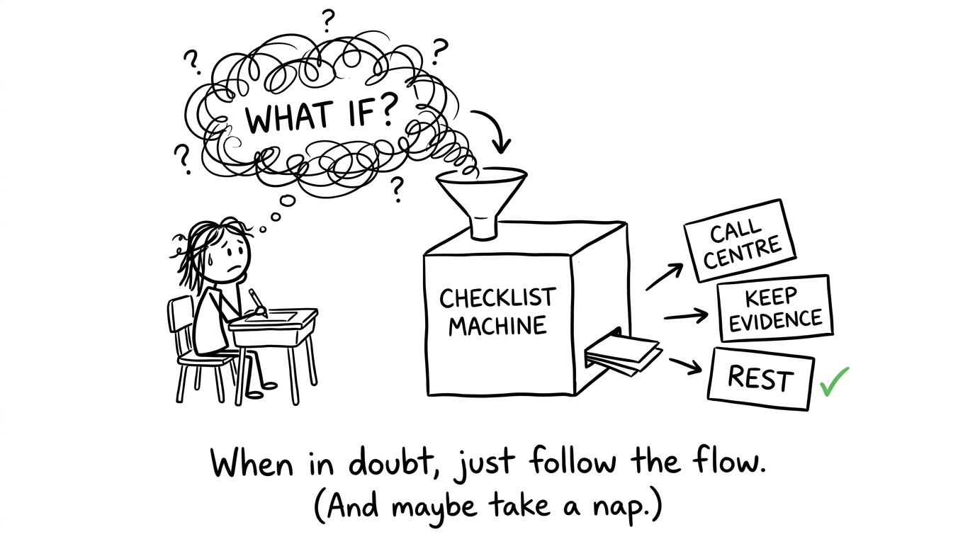 A what-if cloud becomes a short practical checklist