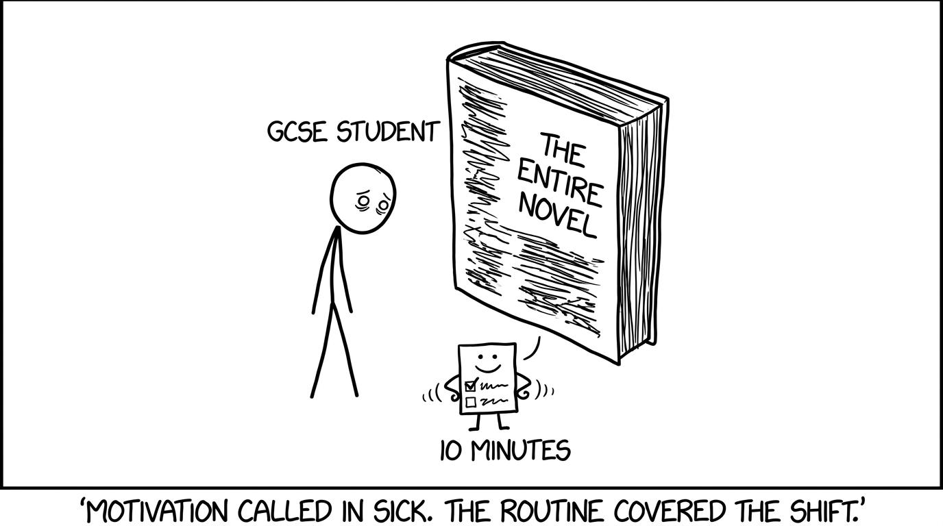 A tiny ten-minute checklist takes over when revision motivation calls in sick