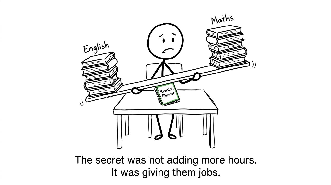 A revision planner balances English and maths without adding more hours
