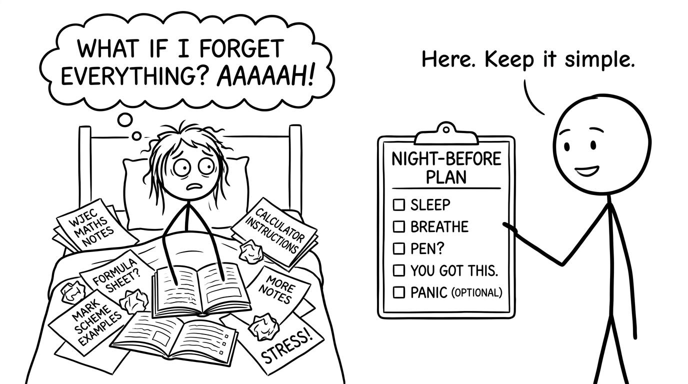 Student uses a calm night-before checklist