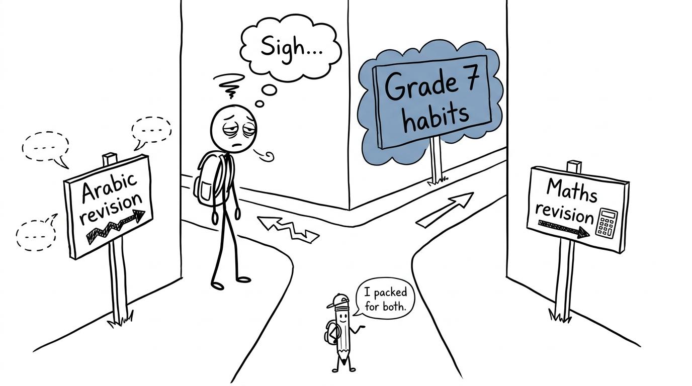 A student discovers that steady revision habits lead towards a grade 7