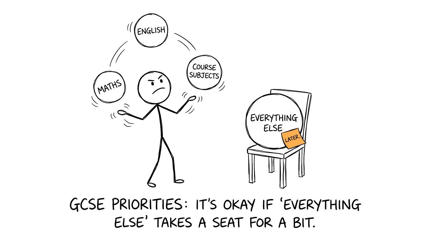 A student juggles the main GCSE priorities