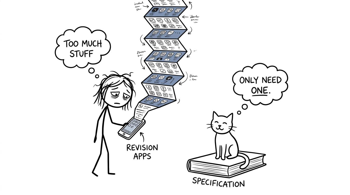 A GCSE student discovers that choosing one useful resource is better than collecting endless apps