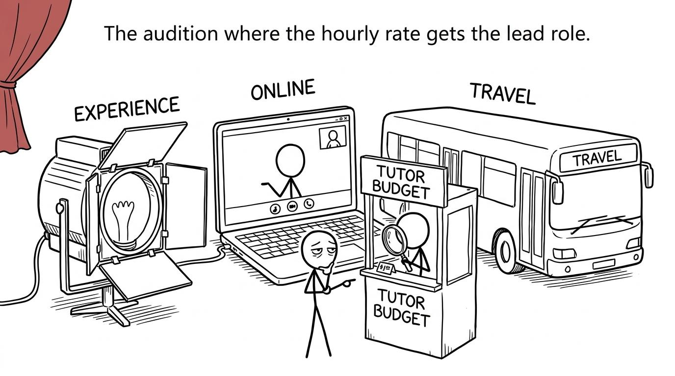 A GCSE student investigates the factors behind a tutor's hourly rate