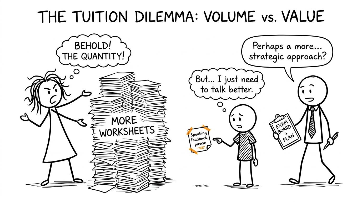 A generic worksheet pile meets a specific learning need