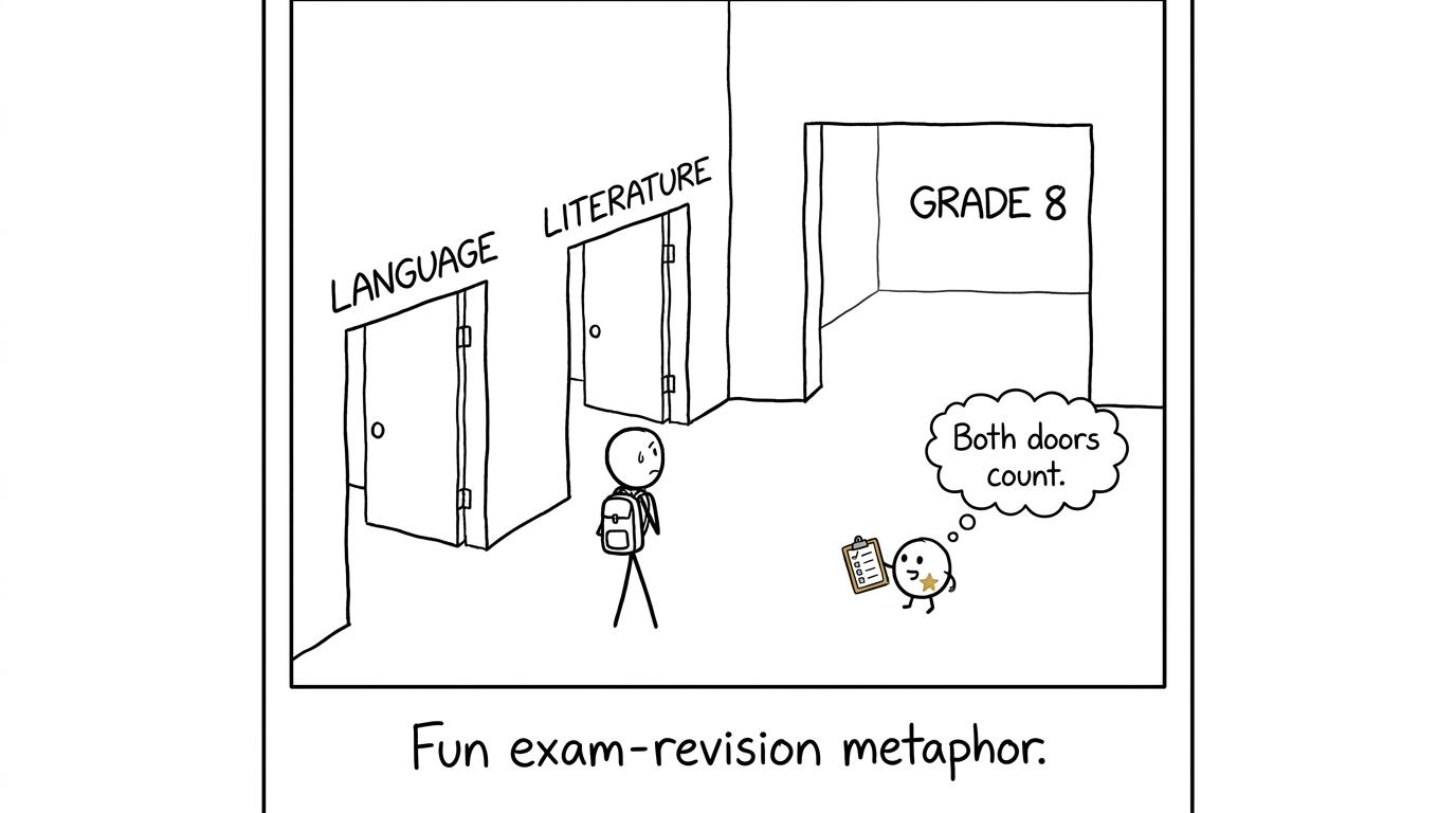 A student discovers that language and literature both lead towards the final grade