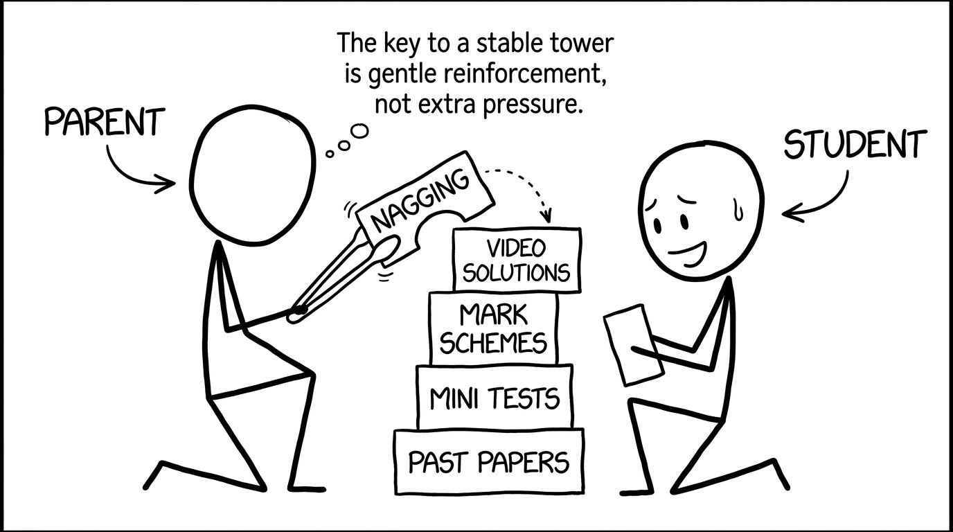 Building a revision tower while removing “nagging”