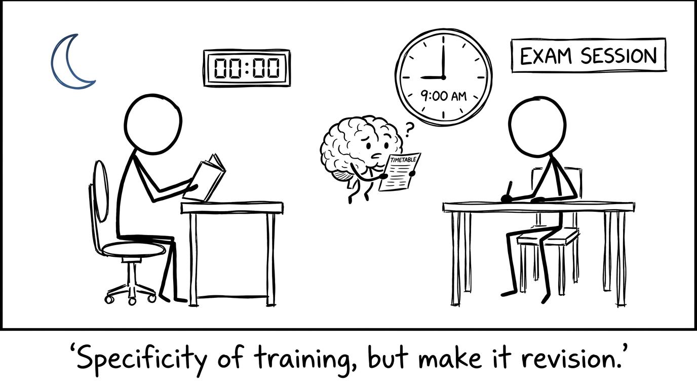 Two students discover that revision feels different when practice matches the exam session
