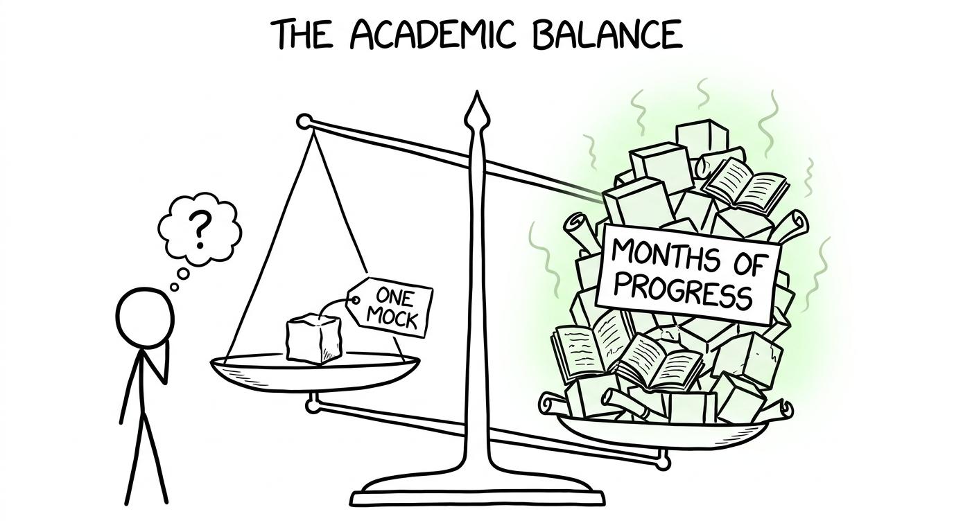 One mock attempts to outweigh months of progress