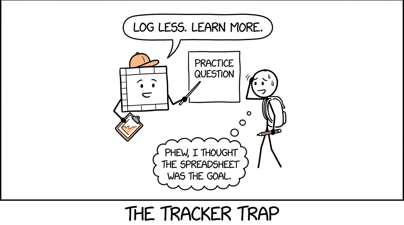 A tiny spreadsheet coach sends a relieved student back towards useful practice