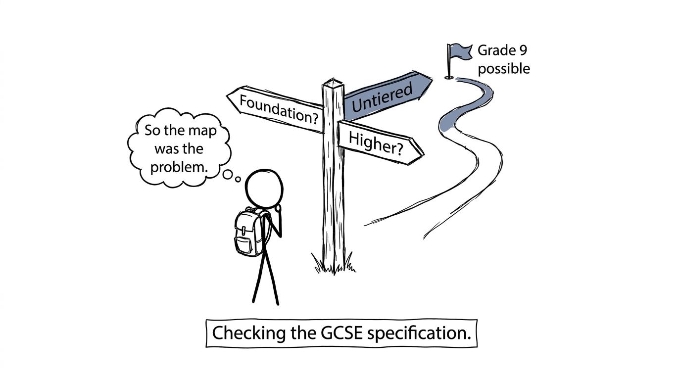 A student discovers that GCSE Biblical Hebrew follows the untiered path