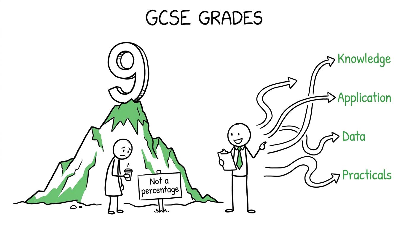 A student discovers that grade 9 is a mountain with several paths