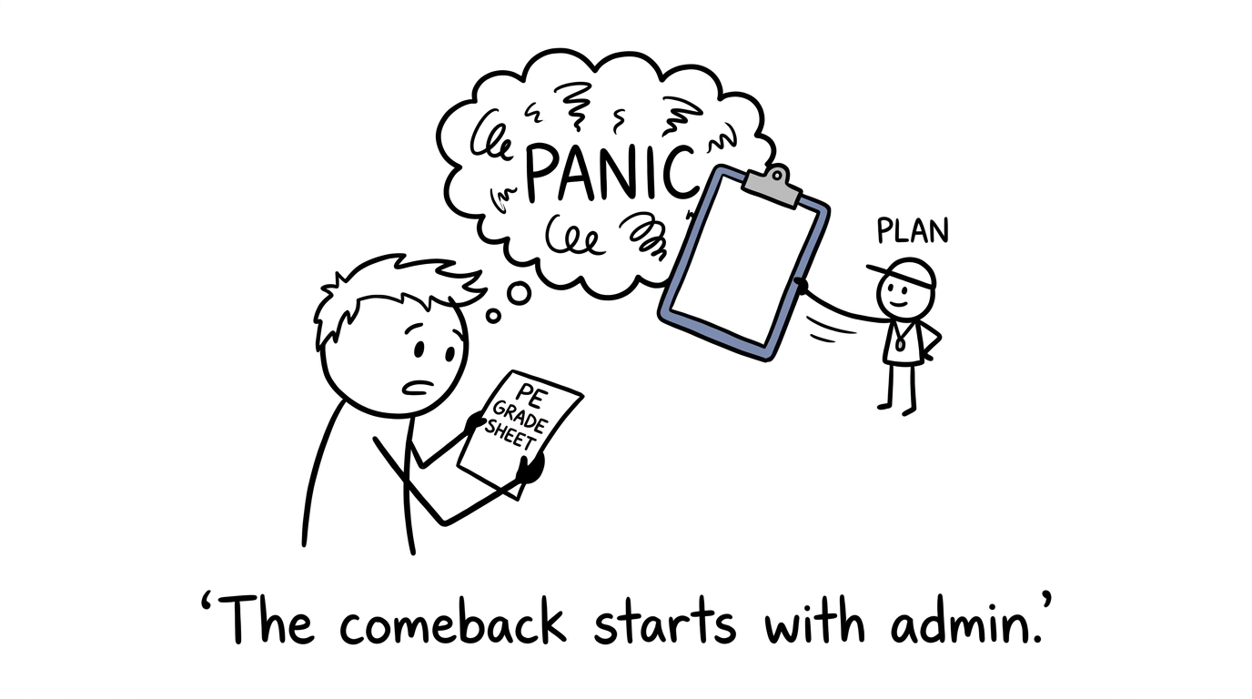 A student replacing Results Day panic with a practical resit plan