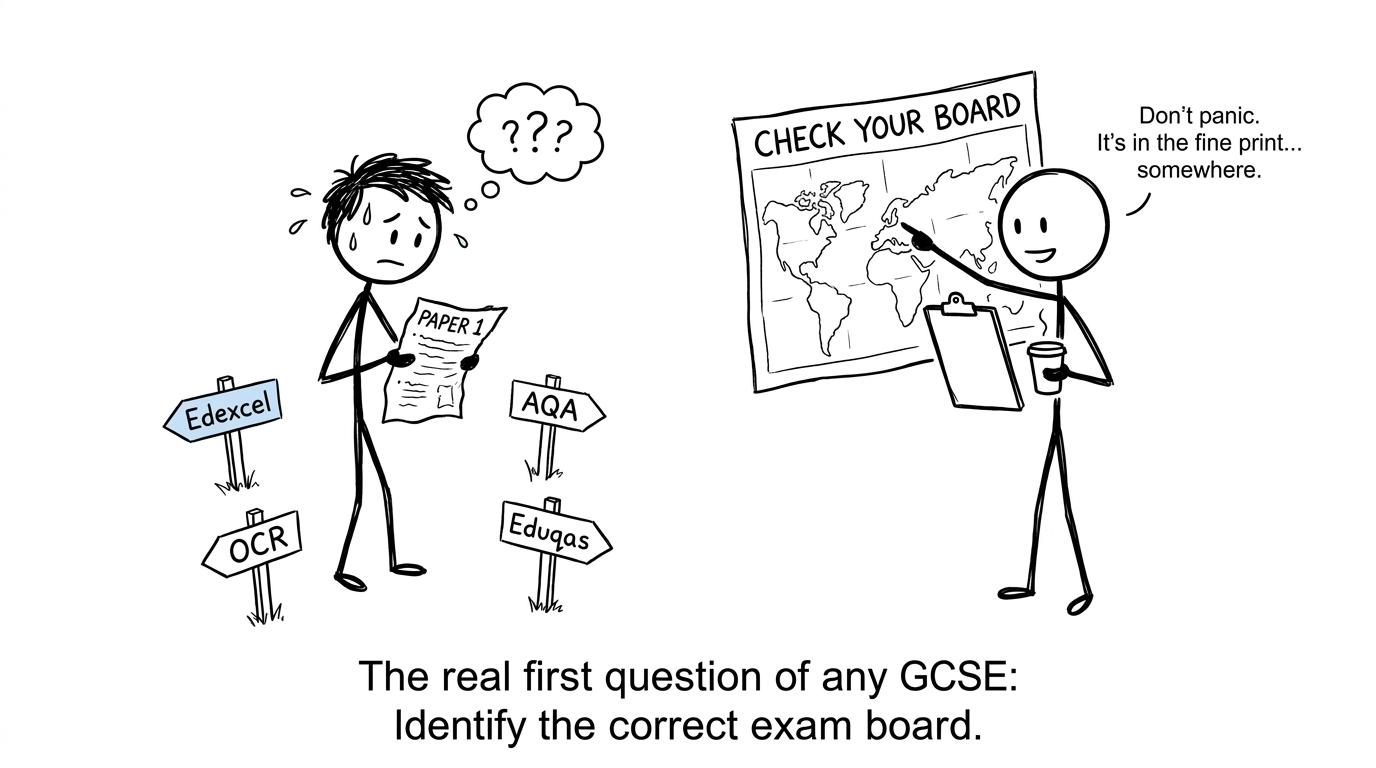 A student discovers why checking the exam board matters before Paper 1