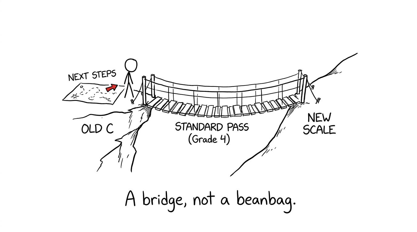 Grade 4 acts as a bridge between grading systems rather than a place to stop