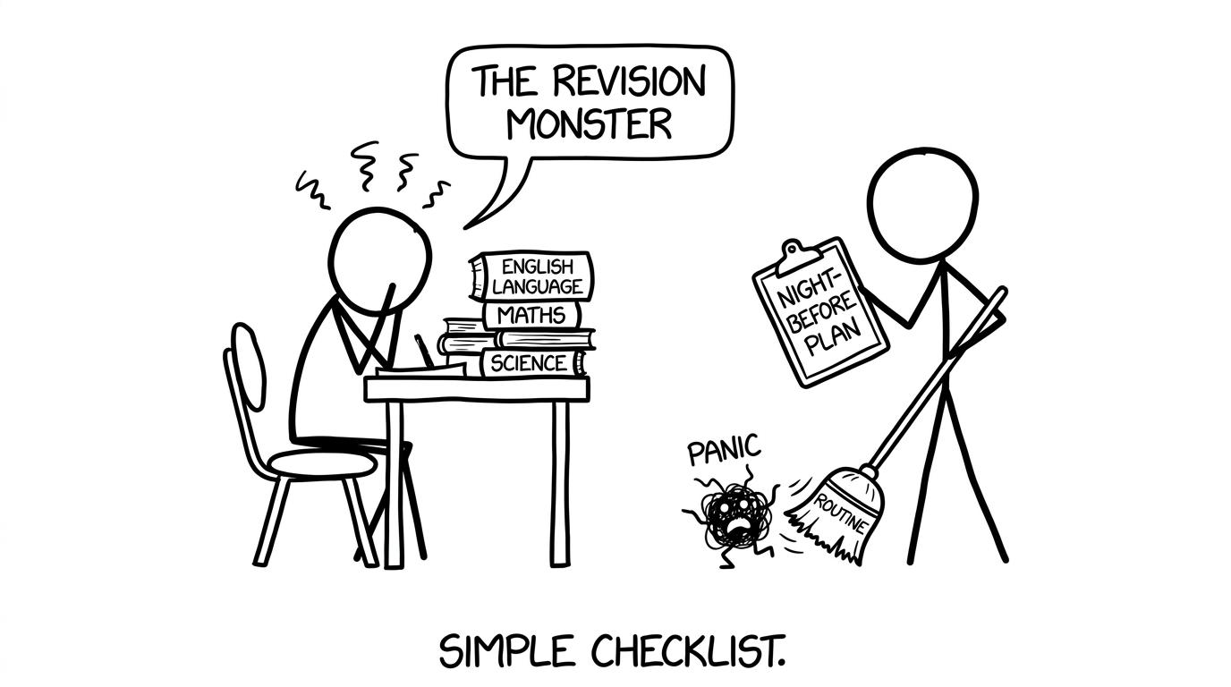 A calm checklist shooing away panic