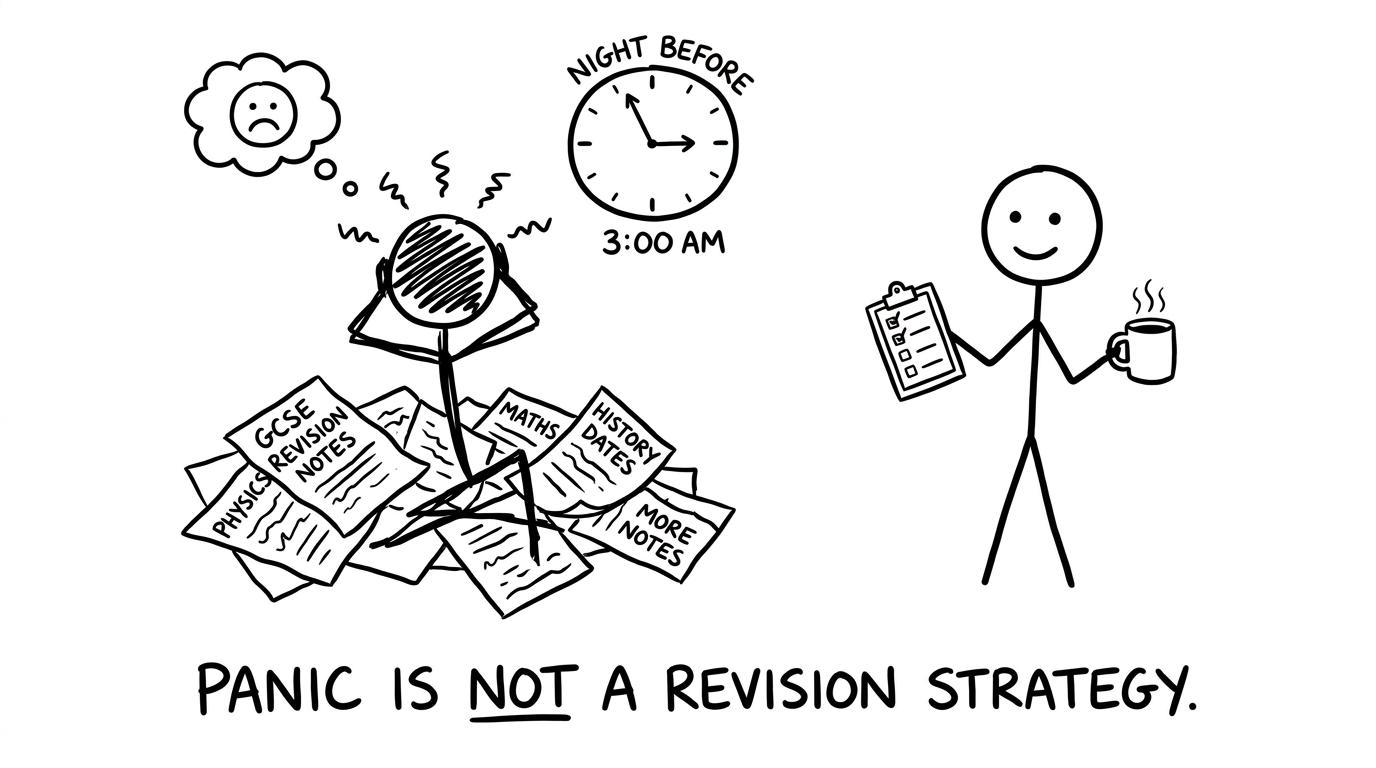 Panic is not a revision strategy