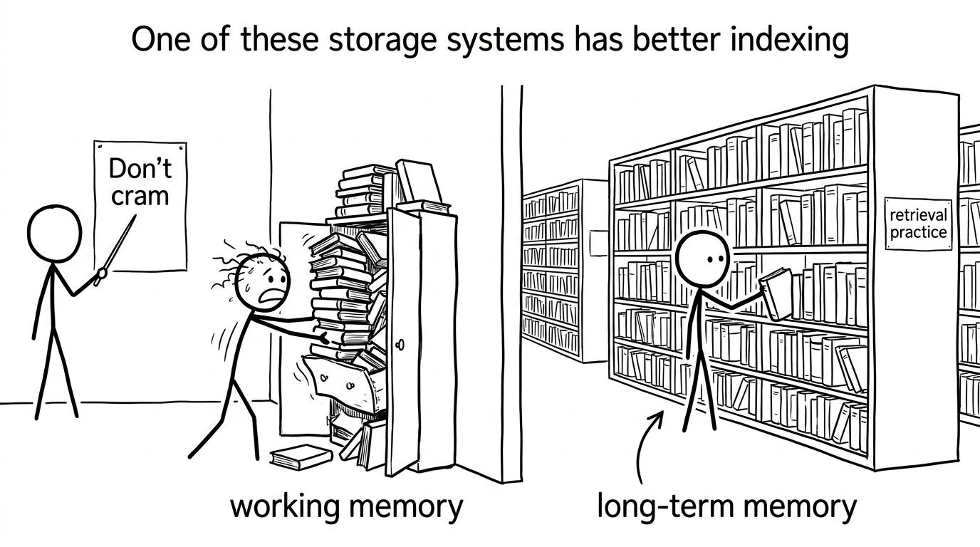 Don’t cram books into working memory