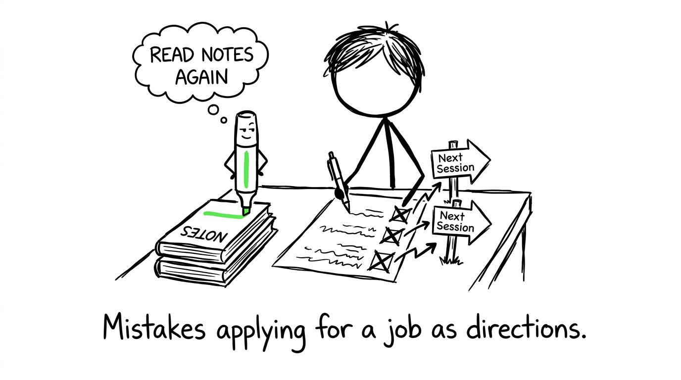 Marked mistakes turn into signposts pointing towards the next revision session