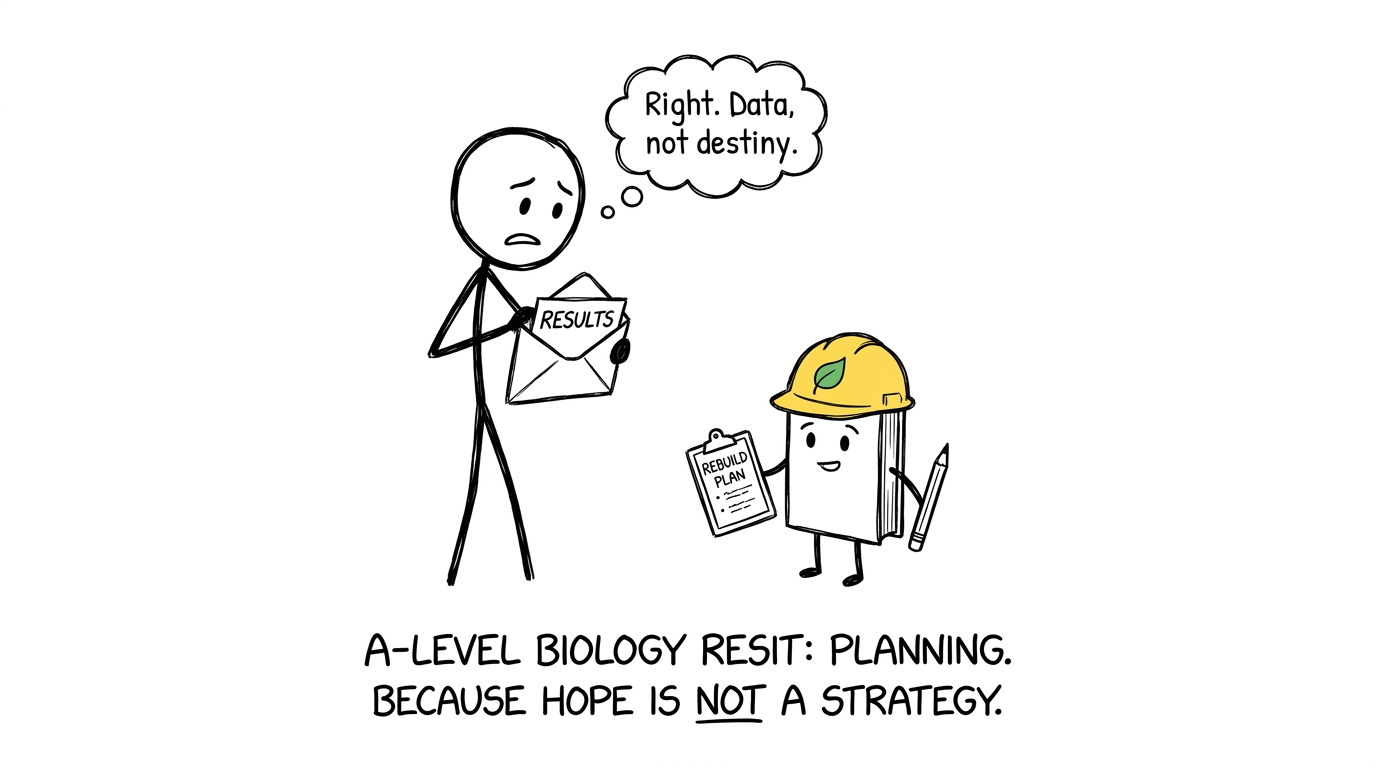 A student treating results as data rather than destiny