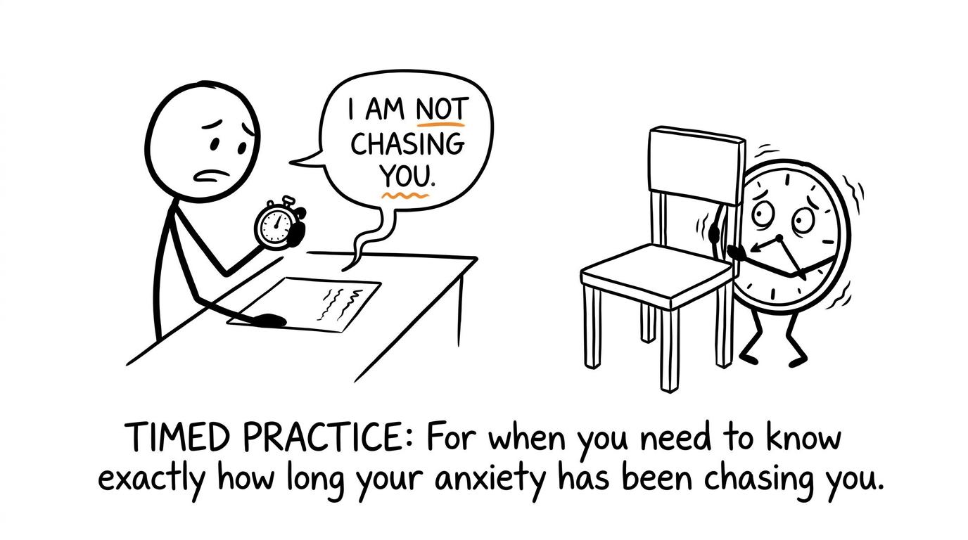 An exam paper reassures a student during timed practice