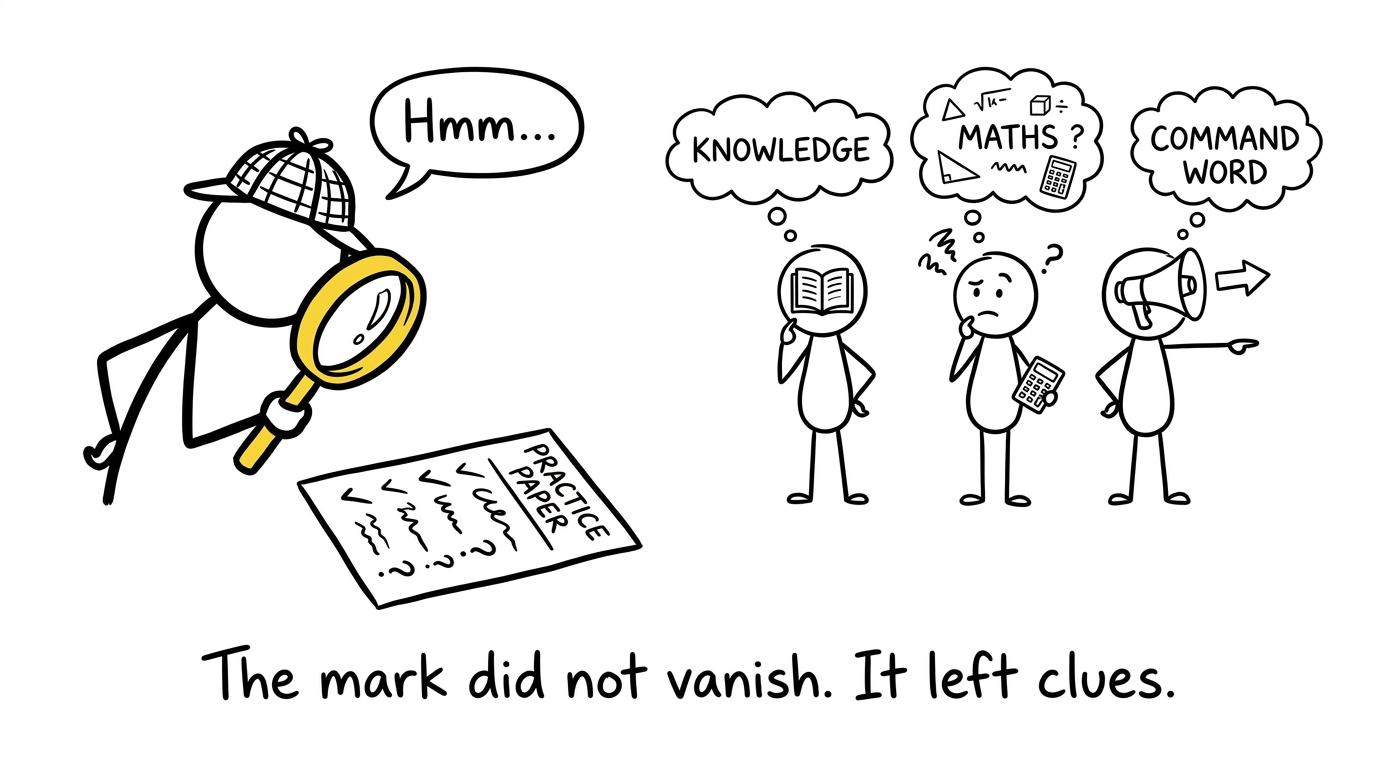 A revision detective investigates where lost marks went