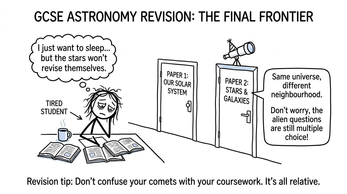 A student discovers that Paper 2 covers the same universe from a different neighbourhood