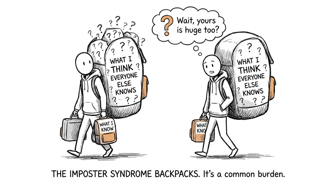 Two pupils struggle under what they imagine everybody else knows