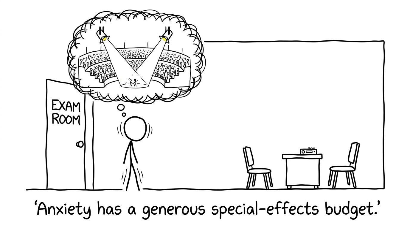 A student's imagination gives the speaking room a much larger special-effects budget than reality