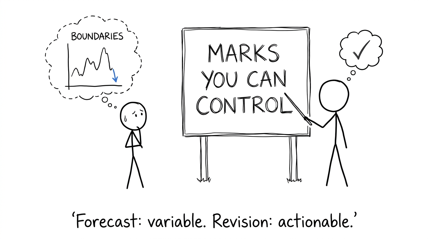 Student choosing between boundary forecasting and controllable marks
