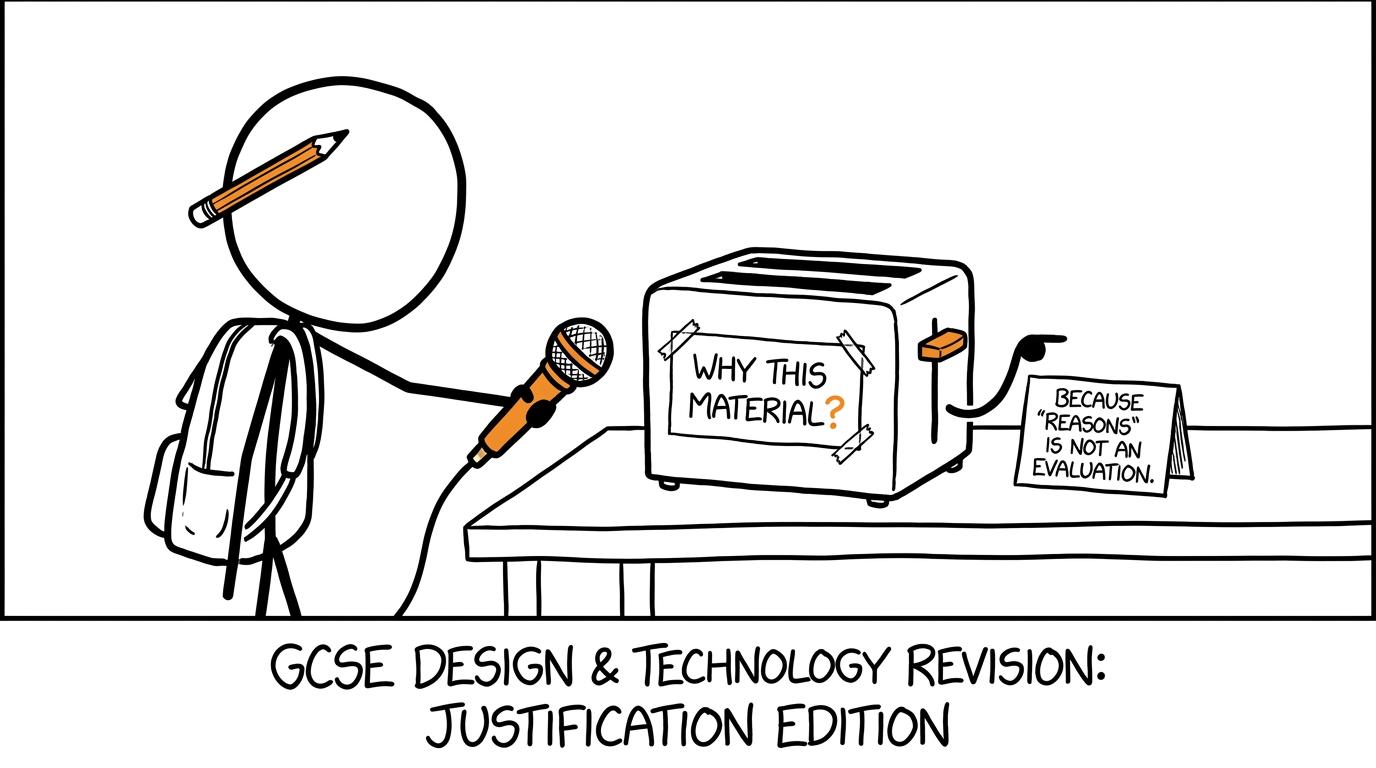 A student asks a toaster to justify its material choice