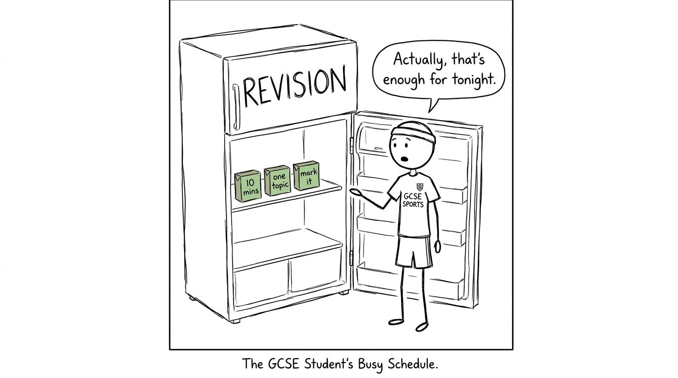 A busy student discovers that three small revision blocks are enough for tonight