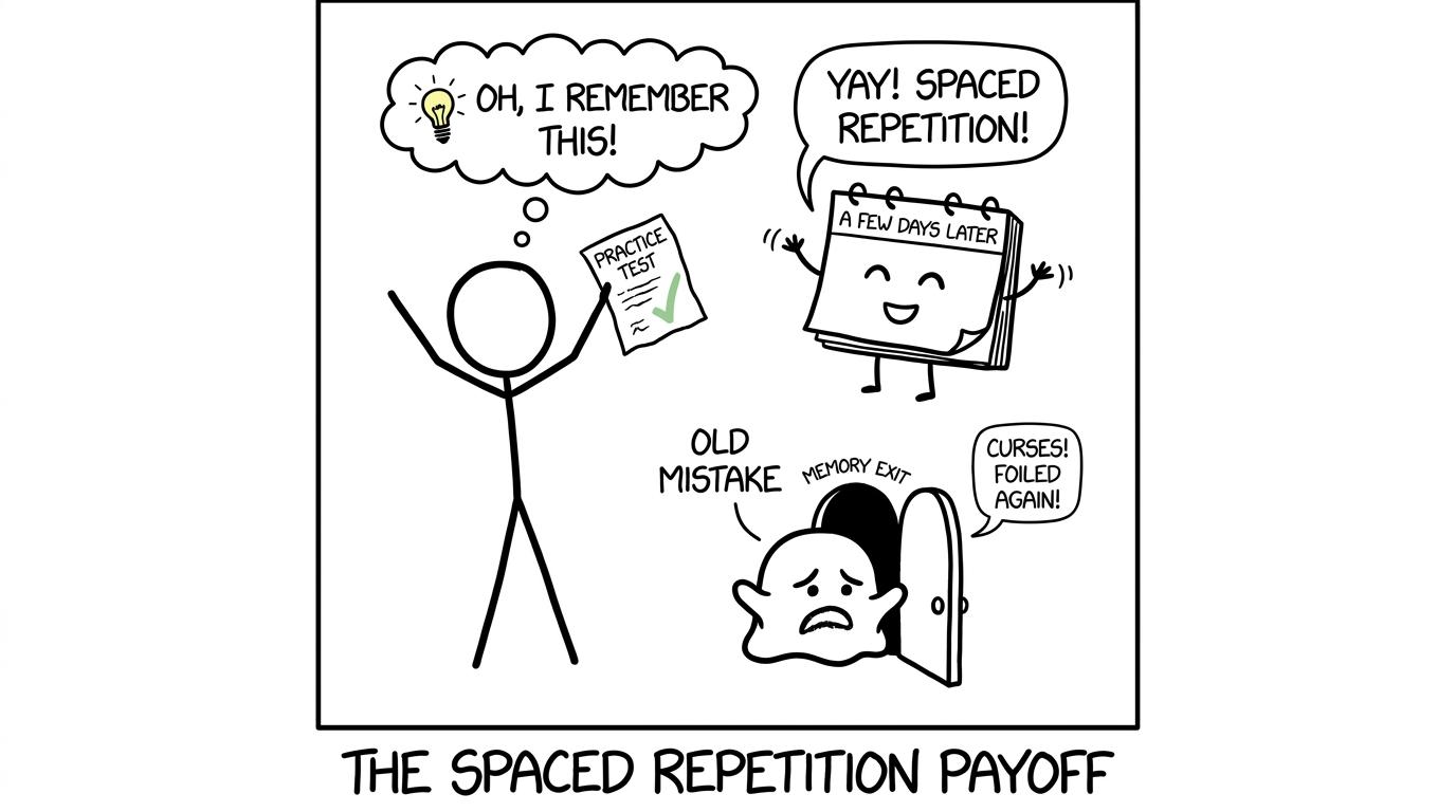 A calendar cheering as a student returns for a delayed re-test
