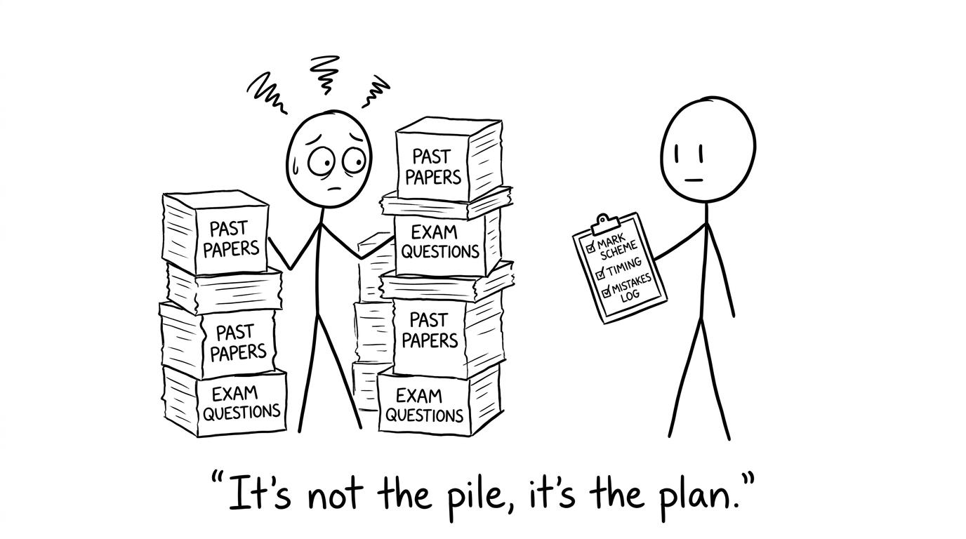 A student versus a mountain of past papers