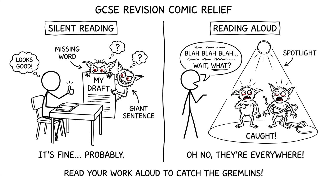 Hidden proofreading gremlins are exposed by reading aloud