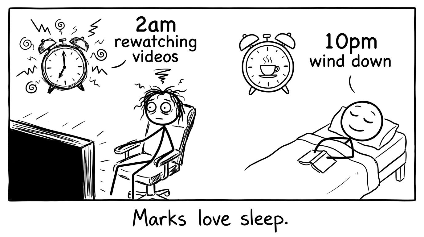 Two alarm clocks: chaos vs calm