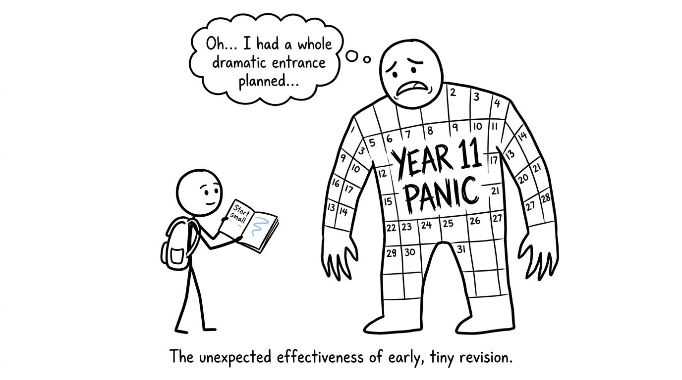 A Year 10 student denying the calendar monster its dramatic entrance