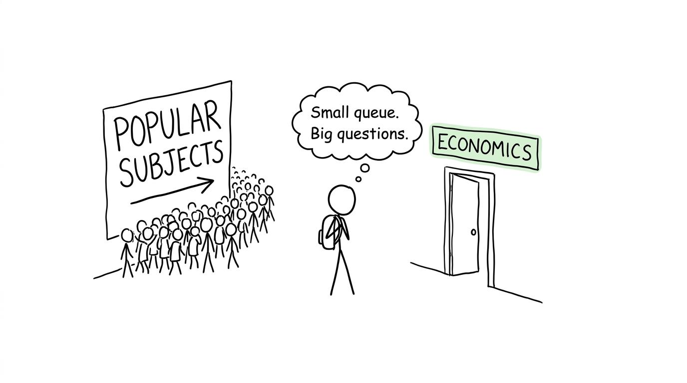 A student discovering the mysterious GCSE Economics option