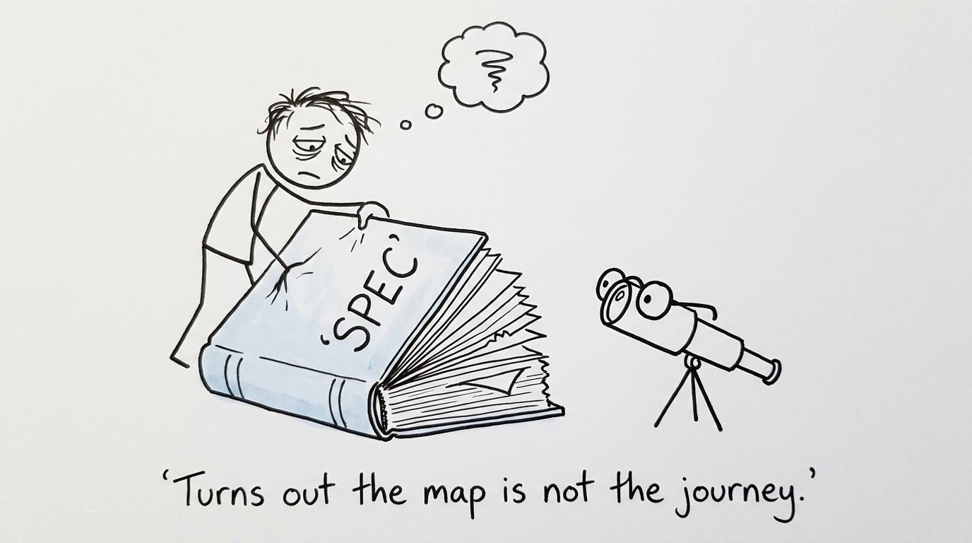 A student discovers that the specification is a map rather than the whole revision journey