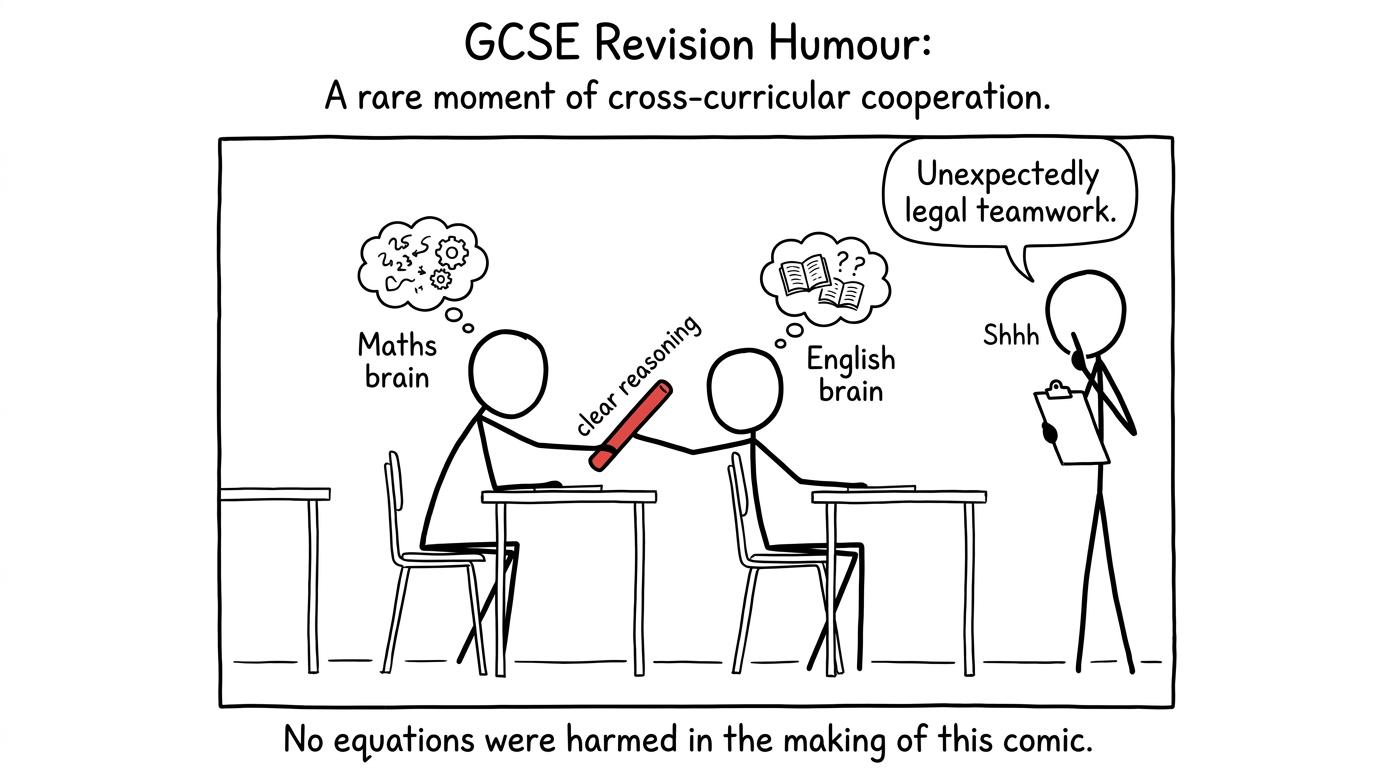 Maths brain passes the clear-reasoning baton to English brain