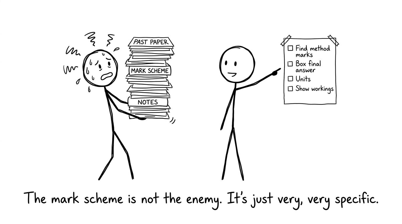 A student realises the mark scheme is not the enemy
