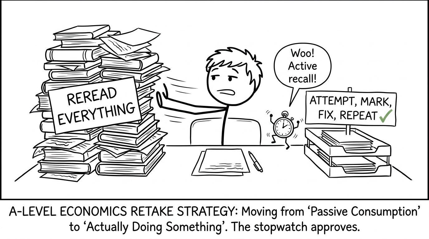 A student chooses an attempt, mark, fix and repeat routine over endless rereading