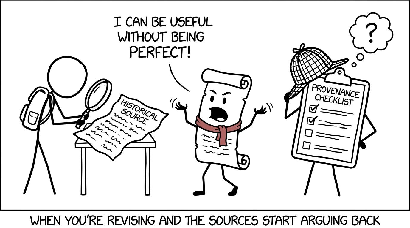 A historical source insists that imperfect evidence can still be useful
